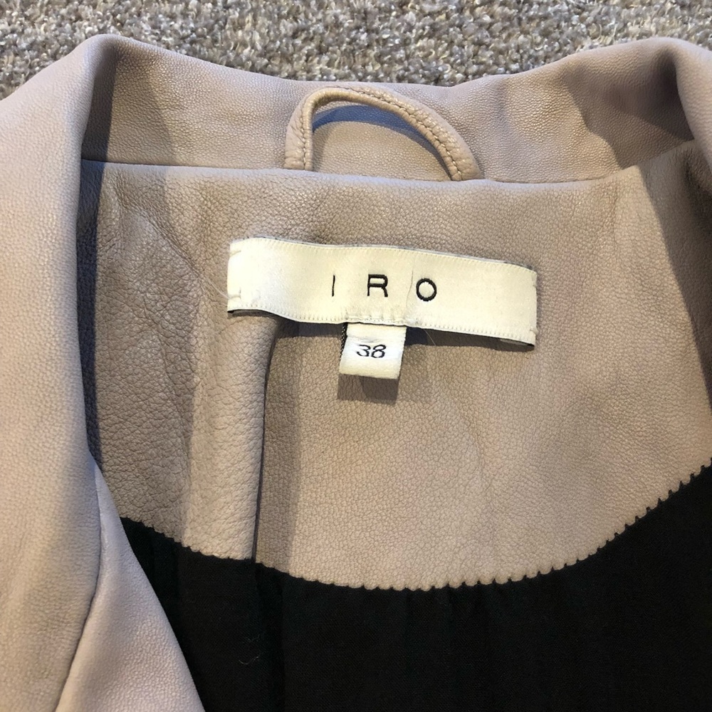 IRO  Leather Moto jacket sold - Picture 6 of 7